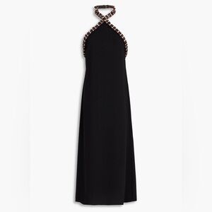16ARLINGTON Vette Midi Dress in Crepe Black